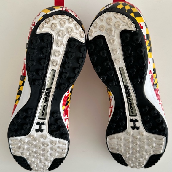❌SOLD🎁University of Maryland Football Team Issued MD Flag Turf Shoes  Size 12 - Picture 8 of 8